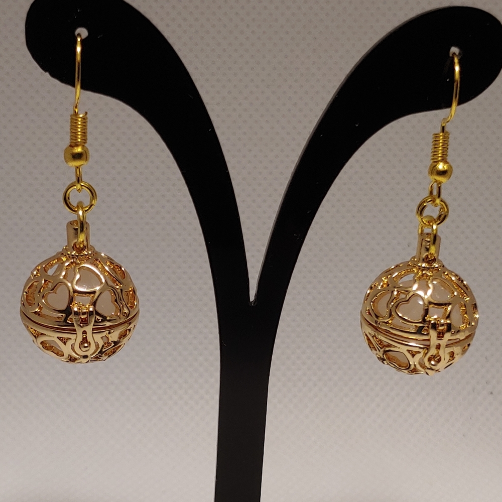 Fragrance sachet earrings - hearts